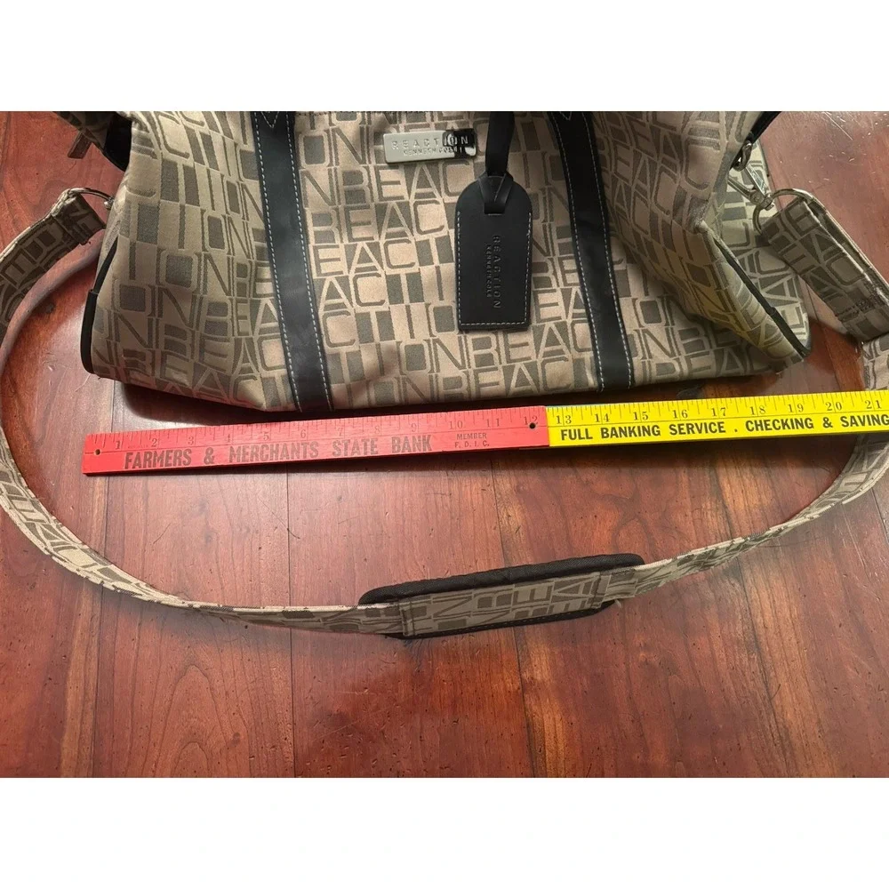Kenneth Cole Reaction Brown/Gold Monogram‎ Weekend Duffle